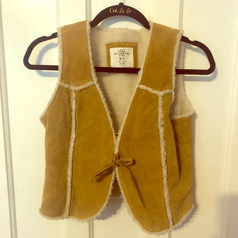 Faux suede vest